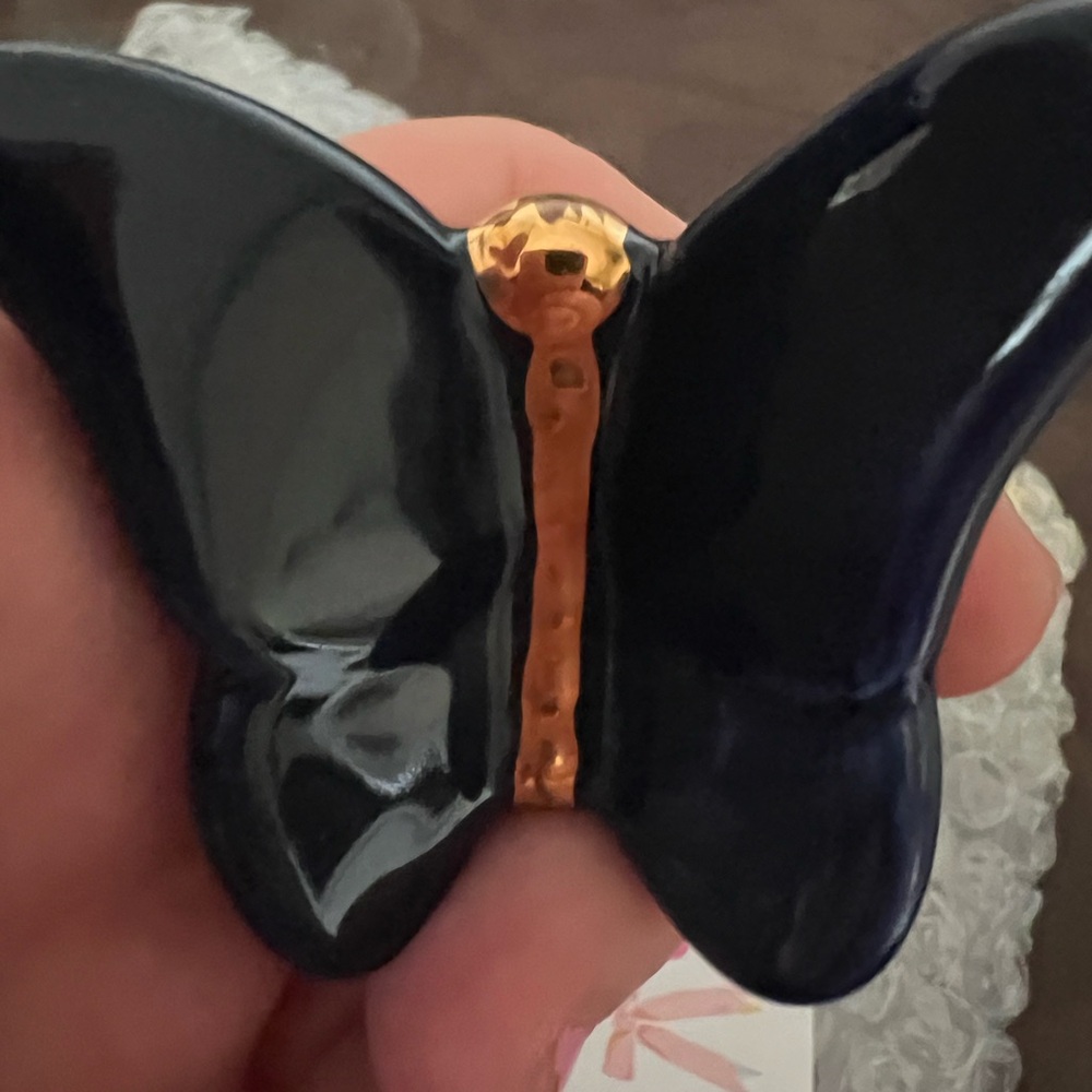 Nora Fleming navy butterfly mini